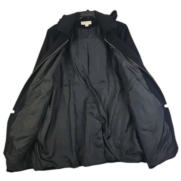 Michael Kors ~Woman Plus Size 3X~ Black Wool Blend Hooded Pea Coat Zip-Up NWOT. - Picture 6 of 16